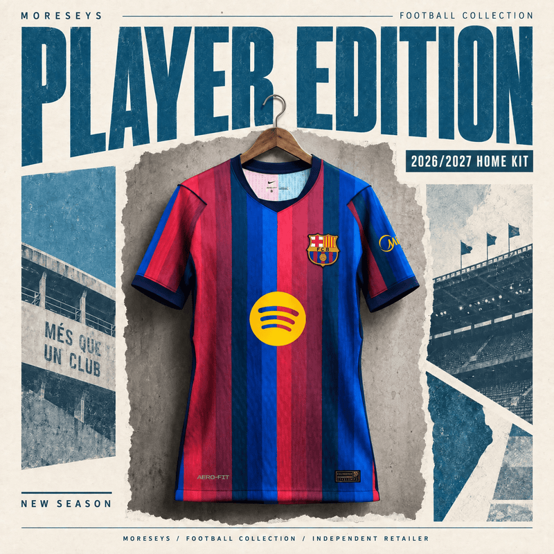FC Barcelona 2026/27 Home Football Jersey - Player Edition - Moreseys